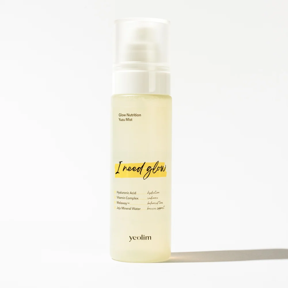 Glow Nutrition Yuzu Mist 100 ml bottle on white